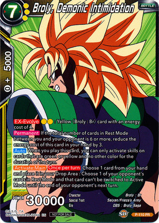Broly, Demonic Intimidation (Broly Pack Vol. 3) (P-110) [Promotion Cards] | Sanctuary Gaming