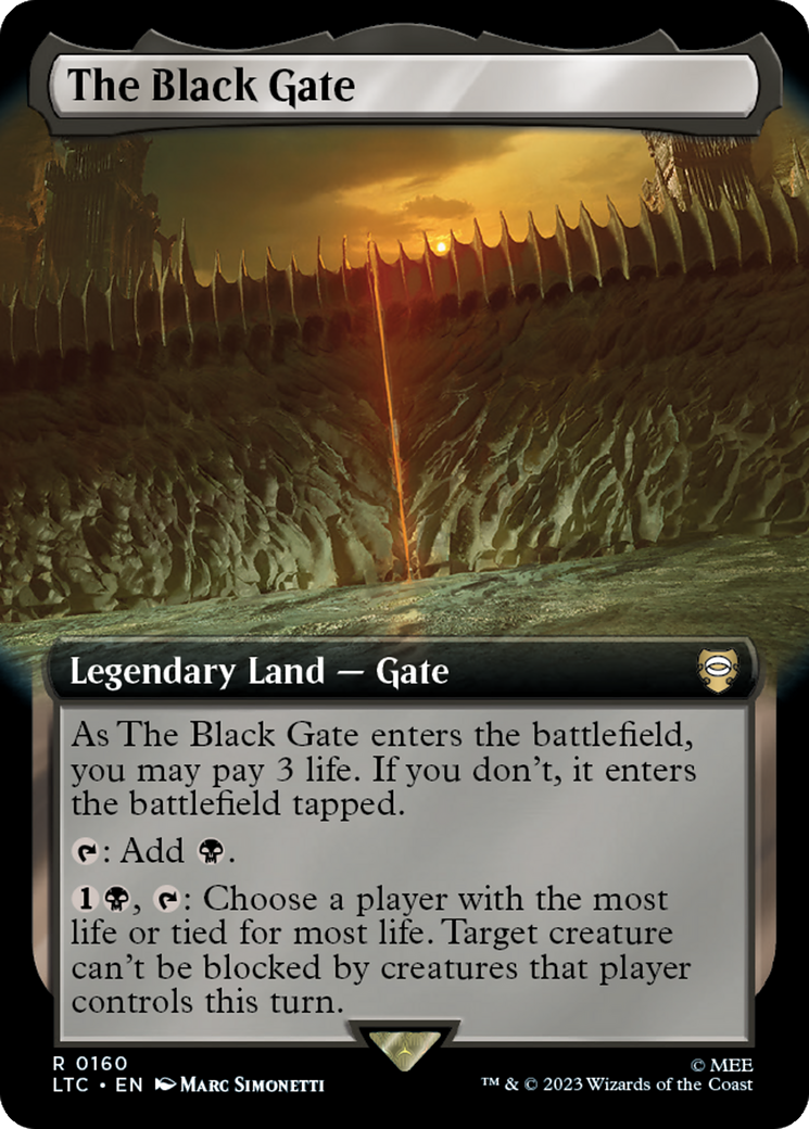 The Black Gate (Extended Art) [The Lord of the Rings: Tales of Middle-Earth Commander] | Sanctuary Gaming