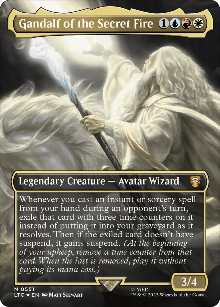 Gandalf of the Secret Fire (Borderless) (Surge Foil) [The Lord of the Rings: Tales of Middle-Earth Commander] | Sanctuary Gaming