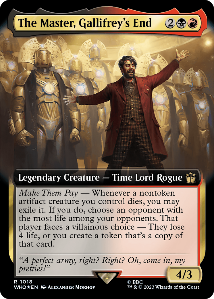 The Master, Gallifrey's End (Extended Art) (Surge Foil) [Doctor Who] | Sanctuary Gaming