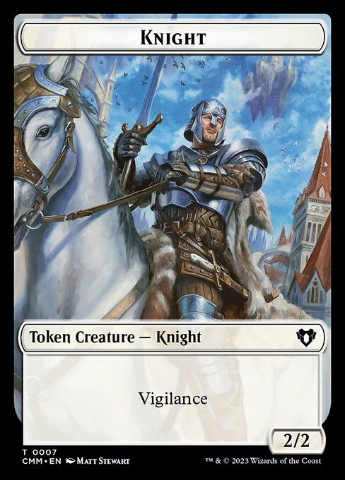 Treasure // Knight Double-Sided Token [Commander Masters Tokens] | Sanctuary Gaming