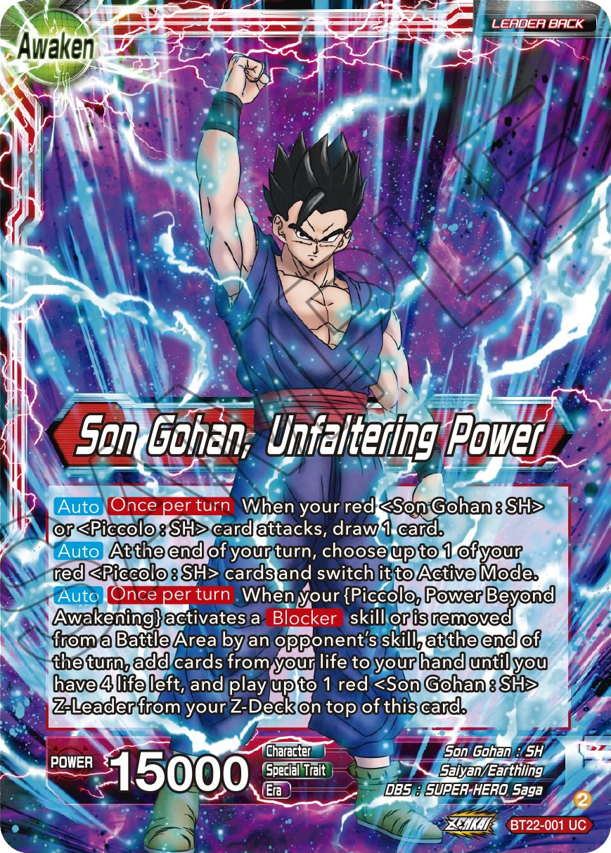 Son Gohan // Son Gohan, Unfaltering Power (BT22-001) [Critical Blow] | Sanctuary Gaming