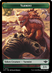 Treasure // Varmint Double-Sided Token [Outlaws of Thunder Junction Tokens] | Sanctuary Gaming