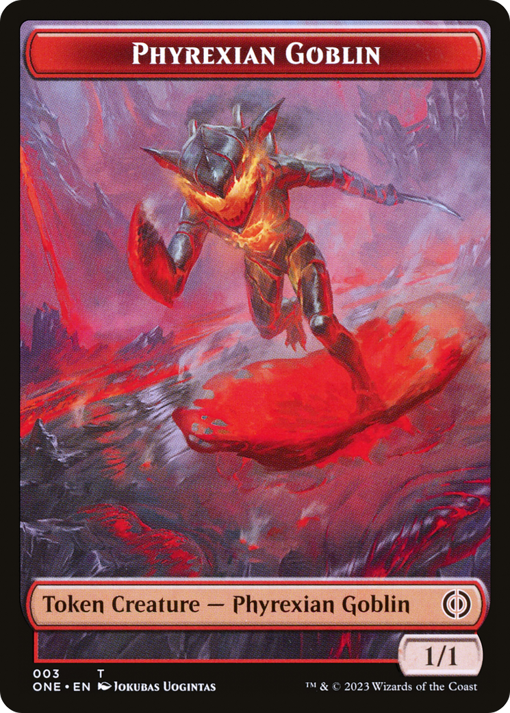 Phyrexian Goblin // Phyrexian Beast Double-Sided Token [Phyrexia: All Will Be One Tokens] | Sanctuary Gaming