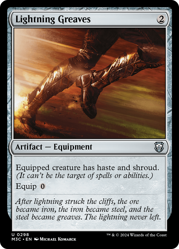 Lightning Greaves (Ripple Foil) [Modern Horizons 3 Commander] | Sanctuary Gaming