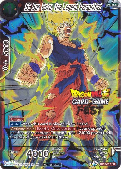 SS Son Goku, the Legend Personified (Card Game Fest 2022) (BT13-012) [Tournament Promotion Cards] | Sanctuary Gaming