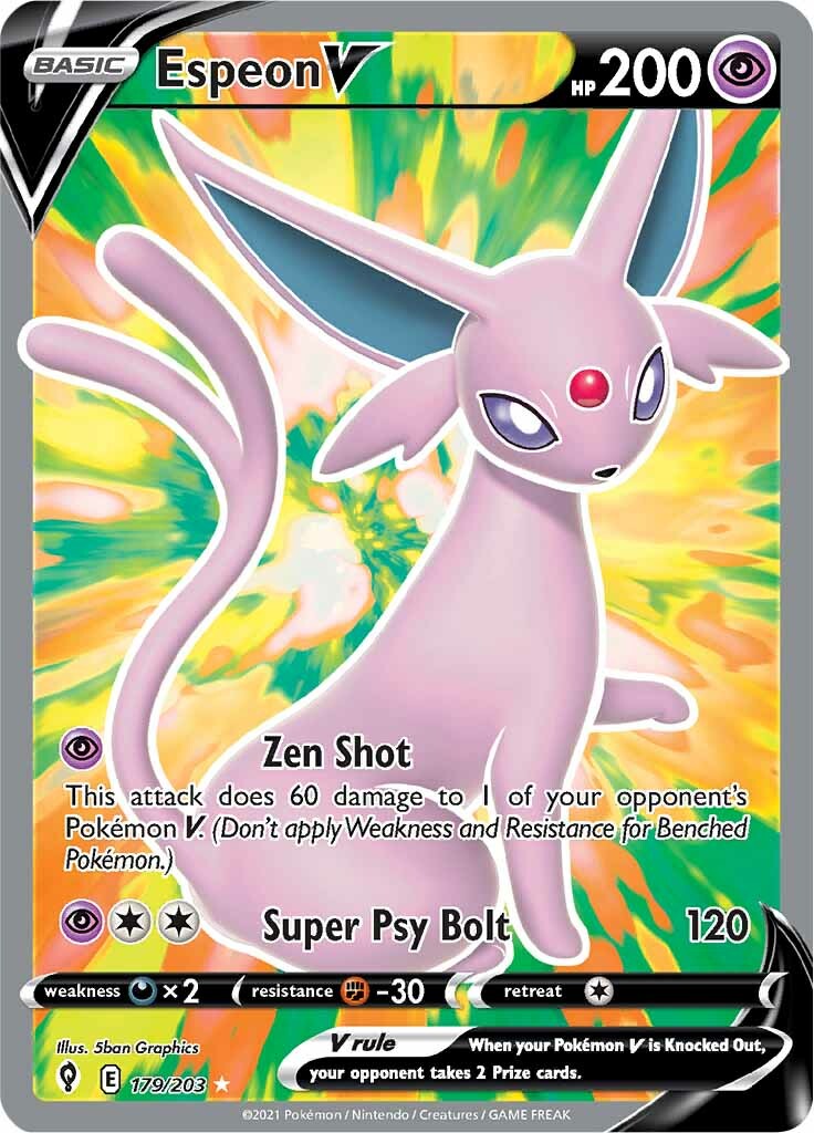 Espeon V (179/203) [Sword & Shield: Evolving Skies] | Sanctuary Gaming