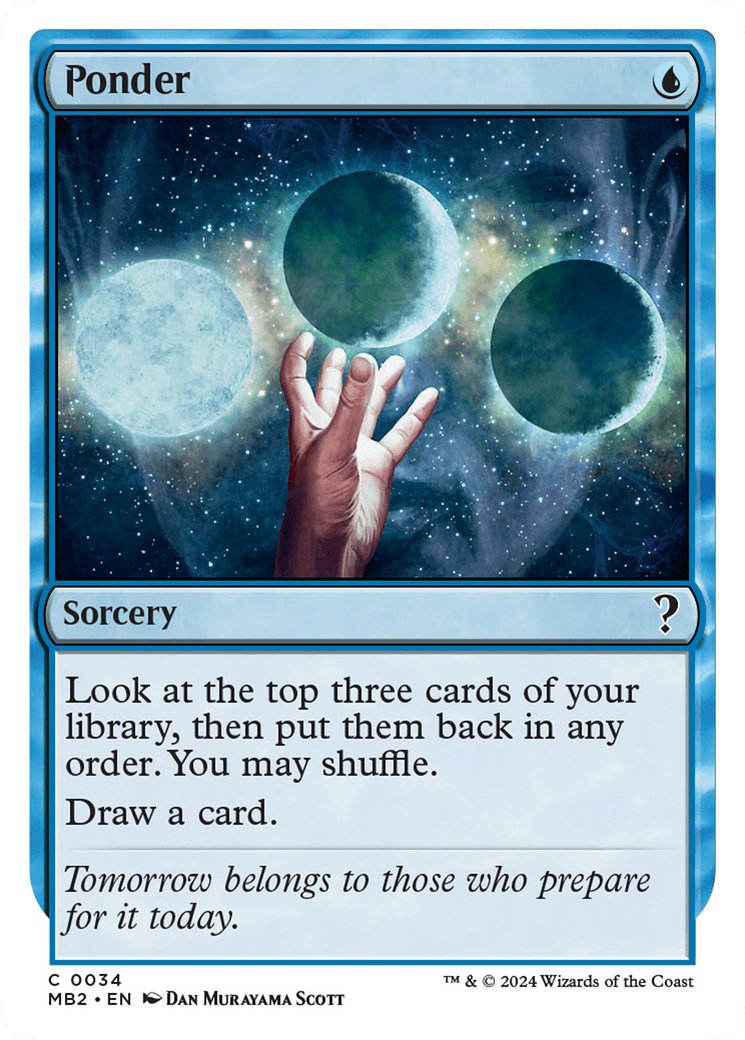 Ponder (White Border) [Mystery Booster 2] | Sanctuary Gaming