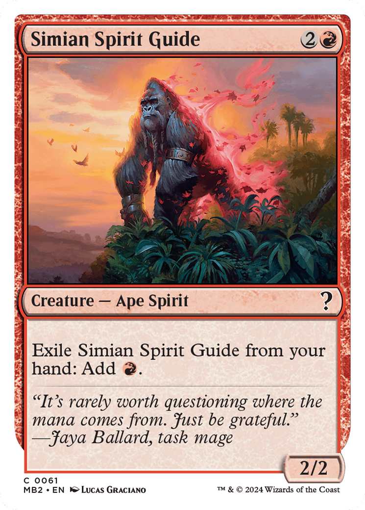 Simian Spirit Guide (White Border) [Mystery Booster 2] | Sanctuary Gaming