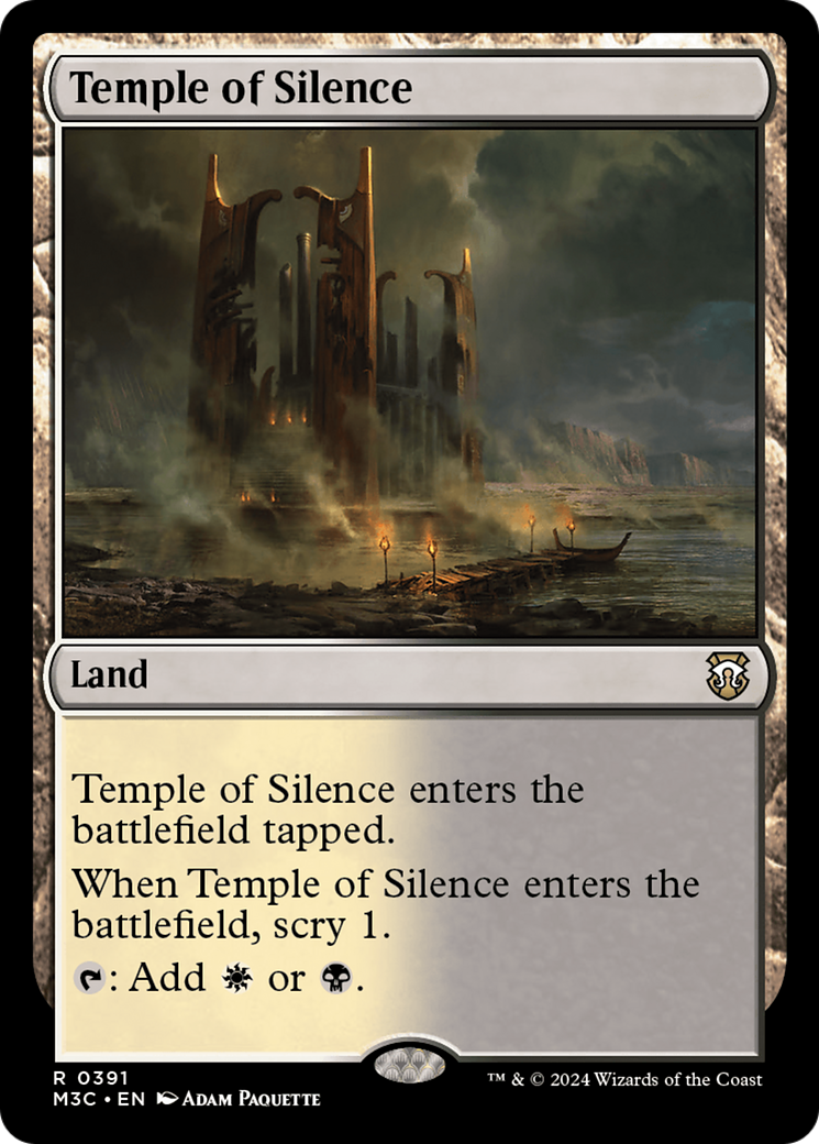 Temple of Silence (Ripple Foil) [Modern Horizons 3 Commander] | Sanctuary Gaming