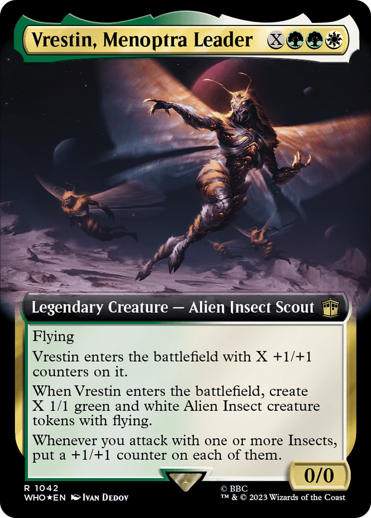Vrestin, Menoptra Leader (Extended Art) (Surge Foil) [Doctor Who] | Sanctuary Gaming