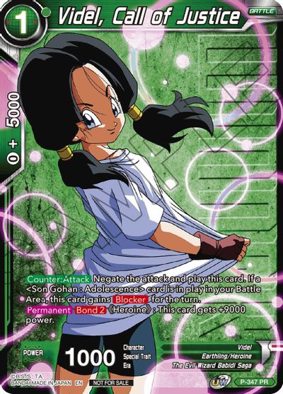 Videl, Call of Justice (Winner Stamped) (P-347) [Tournament Promotion Cards] | Sanctuary Gaming