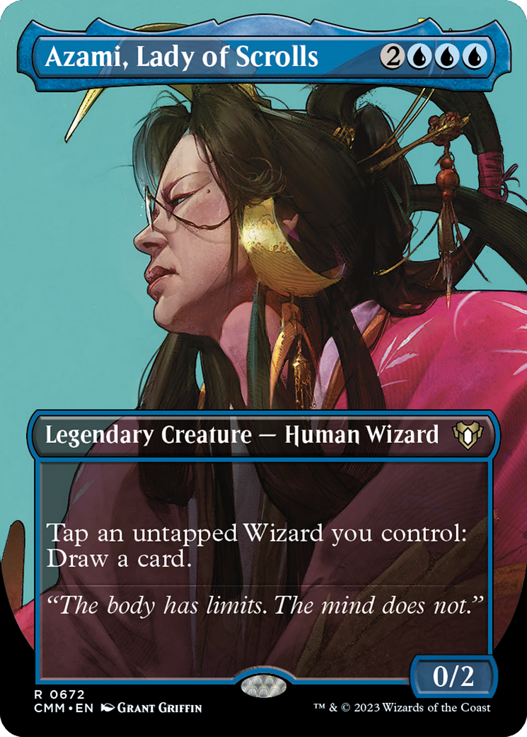 Azami, Lady of Scrolls (Borderless Profile) [Commander Masters] | Sanctuary Gaming