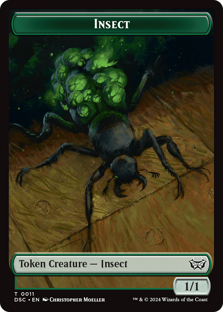 Insect (0011) // Shapeshifter Double-Sided Token [Duskmourn: House of Horror Commander Tokens] | Sanctuary Gaming