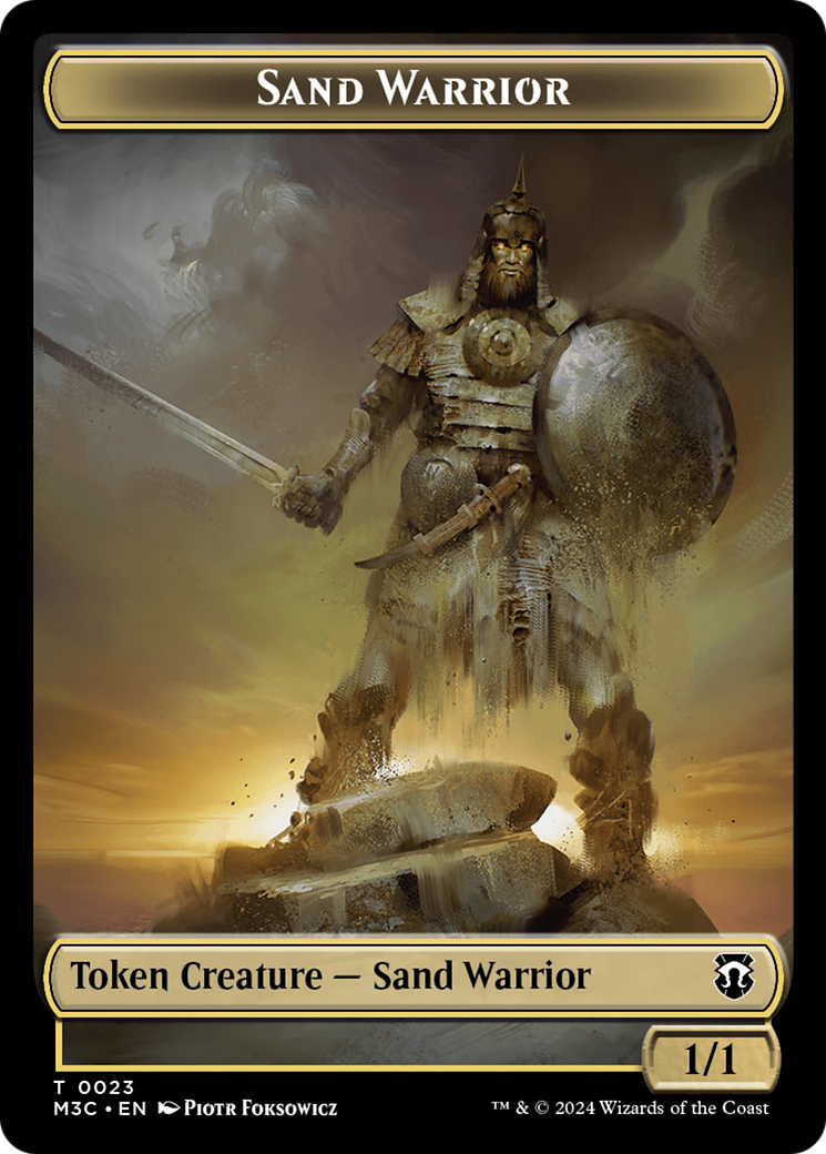 Marit Lage // Sand Warrior Double-Sided Token [Modern Horizons 3 Commander Tokens] | Sanctuary Gaming