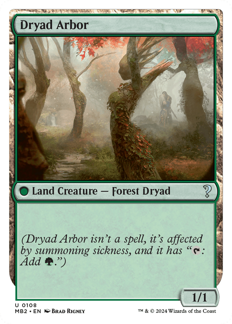 Dryad Arbor (White Border) [Mystery Booster 2] | Sanctuary Gaming