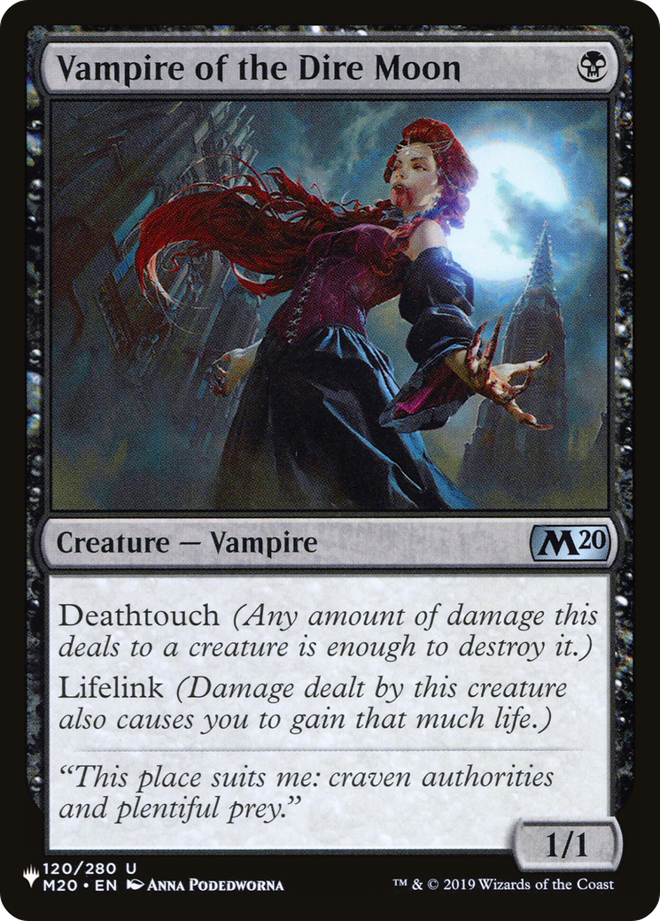 Vampire of the Dire Moon [The List Reprints] | Sanctuary Gaming