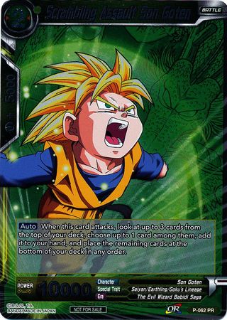 Scrambling Assault Son Goten (Event Pack 2 - 2018) (P-062_PR) [Promotion Cards] | Sanctuary Gaming