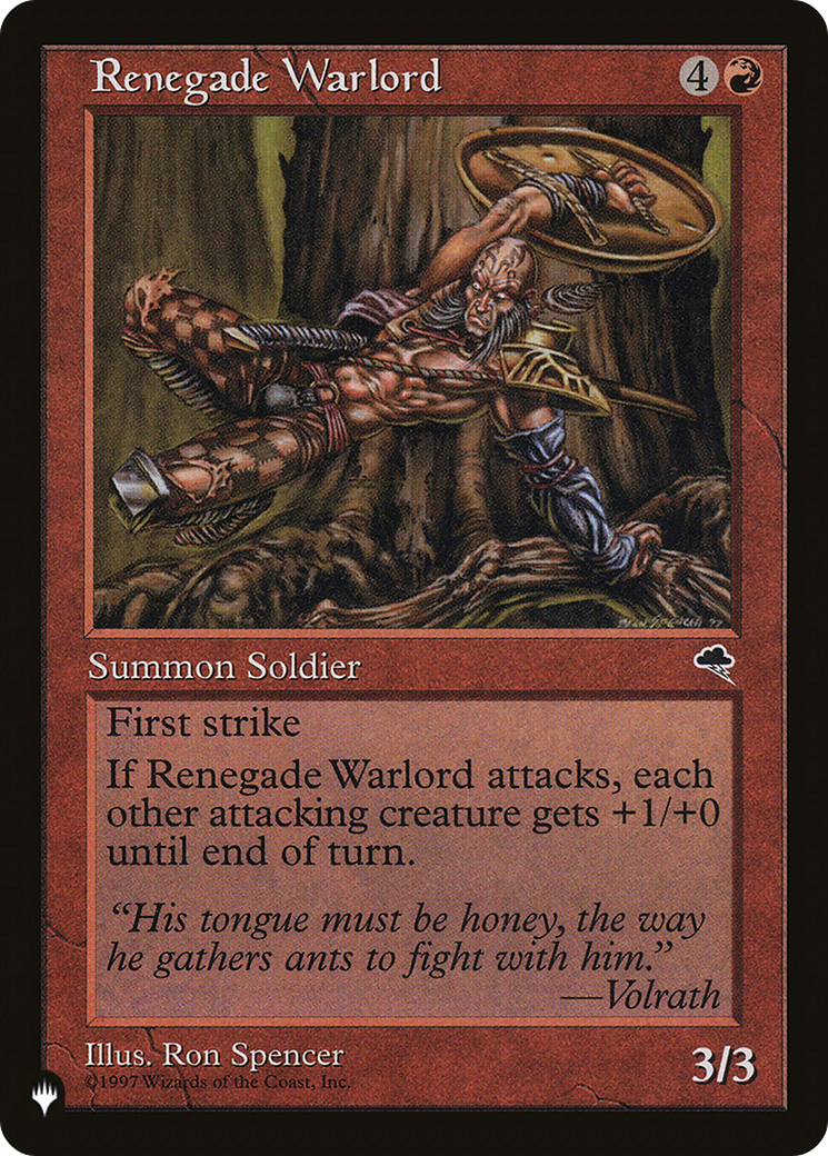 Renegade Warlord [The List Reprints] | Sanctuary Gaming