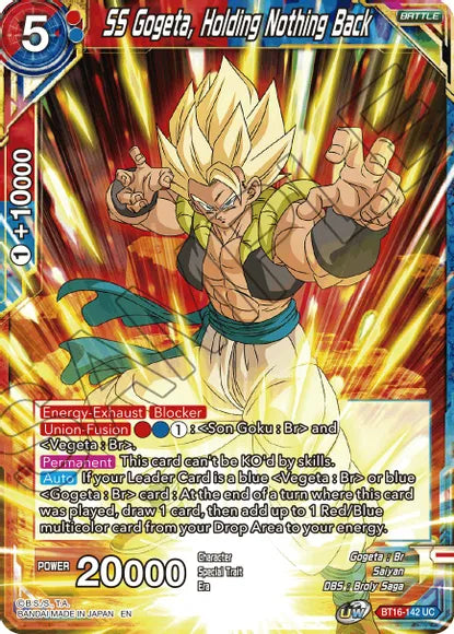 SS Gogeta, Holding Nothing Back (BT16-142) [Realm of the Gods] | Sanctuary Gaming
