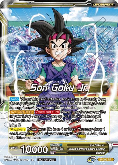 Son Goku Jr. // SS Son Goku Jr., Scion of the Lineage (P-290) [Promotion Cards] | Sanctuary Gaming