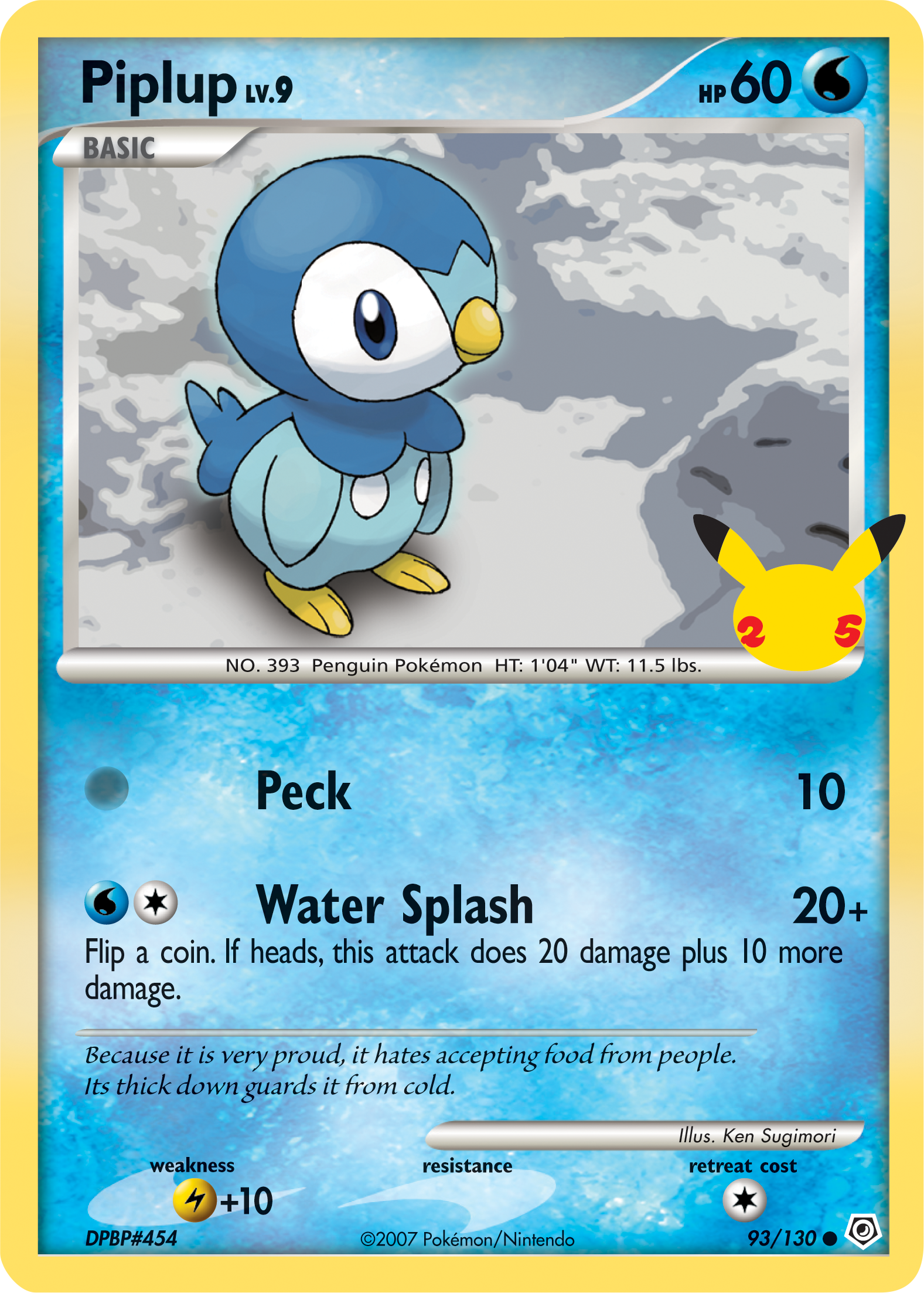 Piplup (93/130) (Jumbo Card) [First Partner Pack] | Sanctuary Gaming