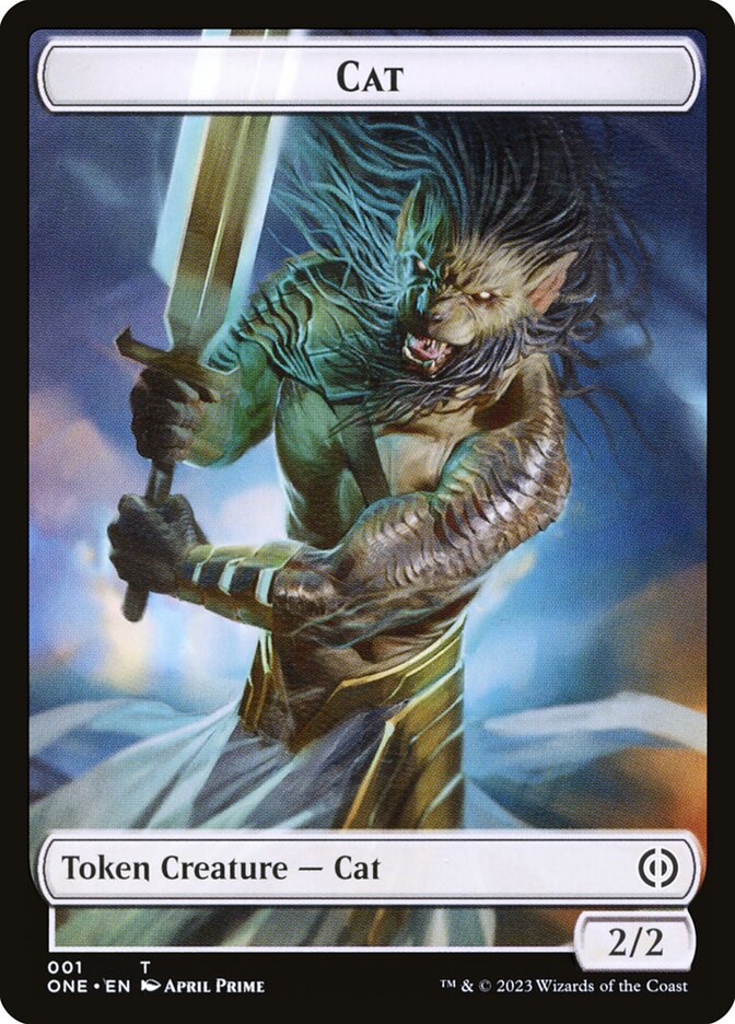 Phyrexian Goblin // Cat Double-Sided Token [Phyrexia: All Will Be One Tokens] | Sanctuary Gaming