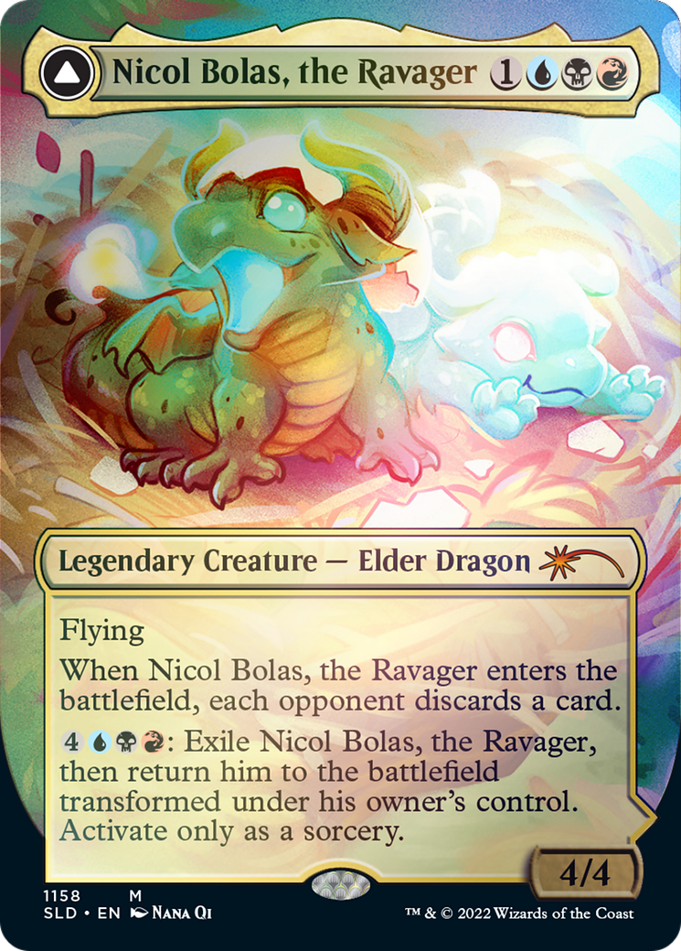 Nicol Bolas, the Ravager // Nicol Bolas, the Arisen (Borderless) [Secret Lair: From Cute to Brute] | Sanctuary Gaming