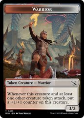 Warrior // Dinosaur Double-Sided Token [March of the Machine Tokens] | Sanctuary Gaming