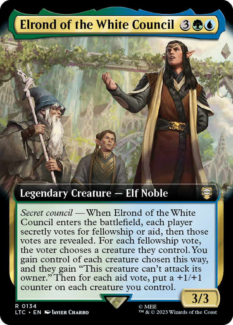 Elrond of the White Council (Extended Art) [The Lord of the Rings: Tales of Middle-Earth Commander] | Sanctuary Gaming
