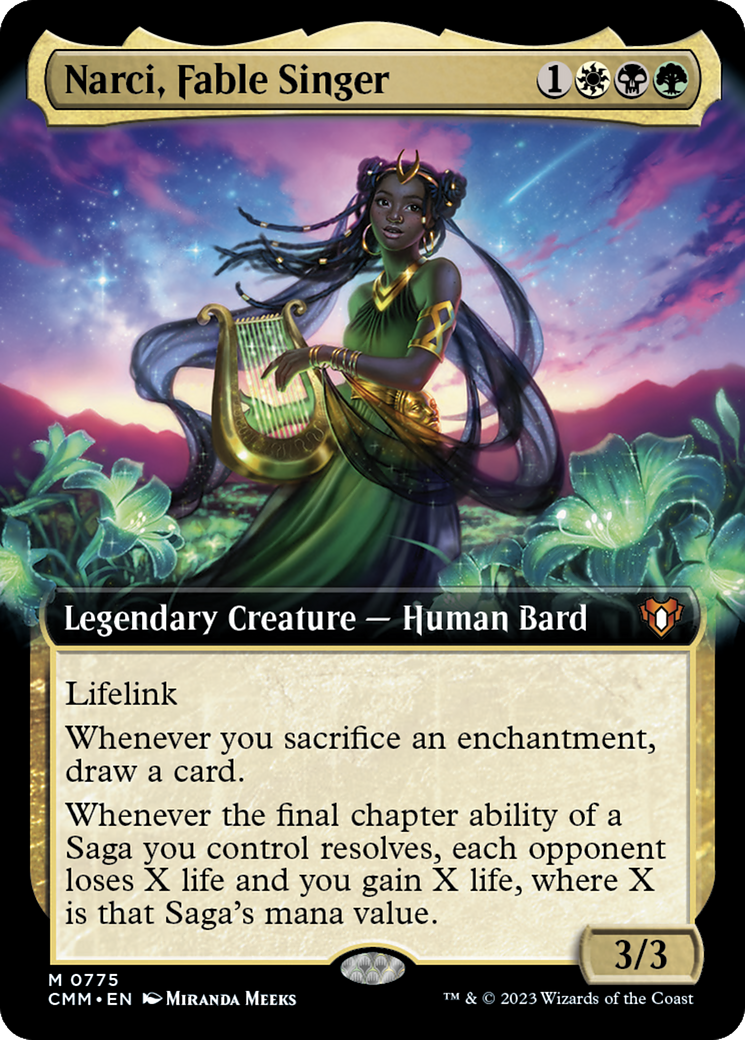 Narci, Fable Singer (Extended Art) [Commander Masters] | Sanctuary Gaming