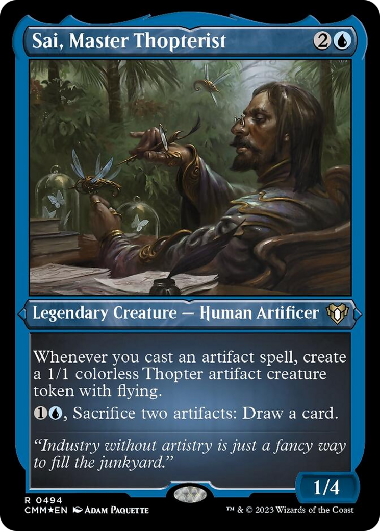 Sai, Master Thopterist (Foil Etched) [Commander Masters] | Sanctuary Gaming