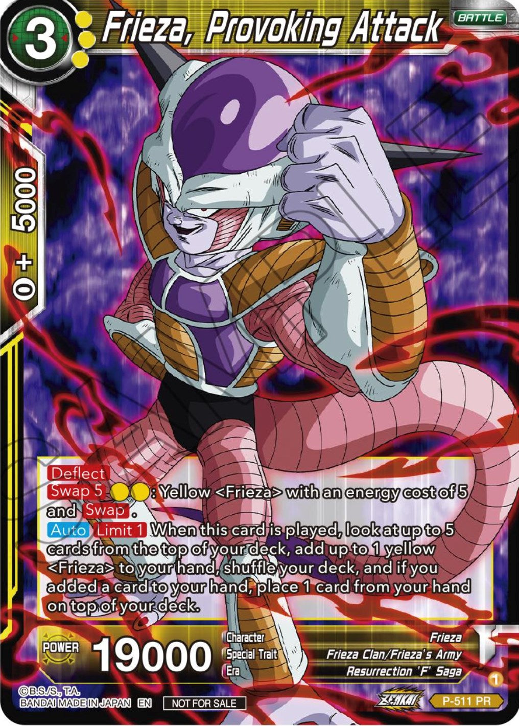 Frieza, Provoking Attack (Zenkai Series Tournament Pack Vol.4) (P-511) [Tournament Promotion Cards] | Sanctuary Gaming