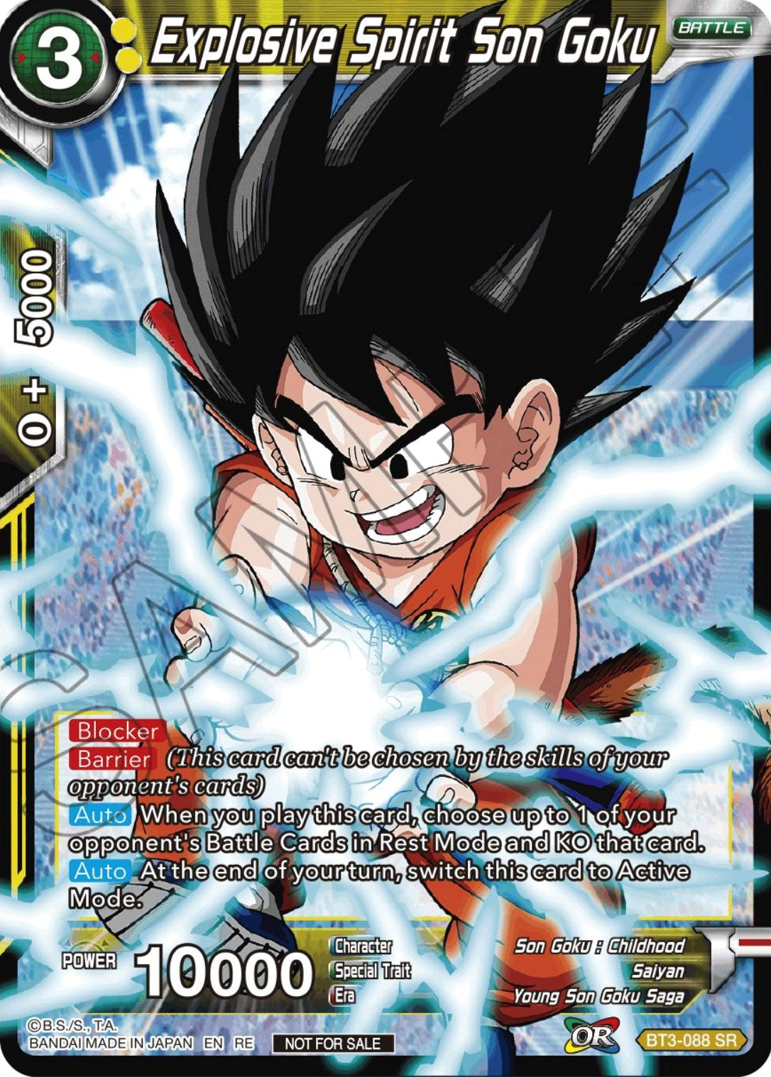 Explosive Spirit Son Goku (Championship Selection Pack 2023 Vol.2) (Silver Foil) (BT3-088) [Tournament Promotion Cards] | Sanctuary Gaming