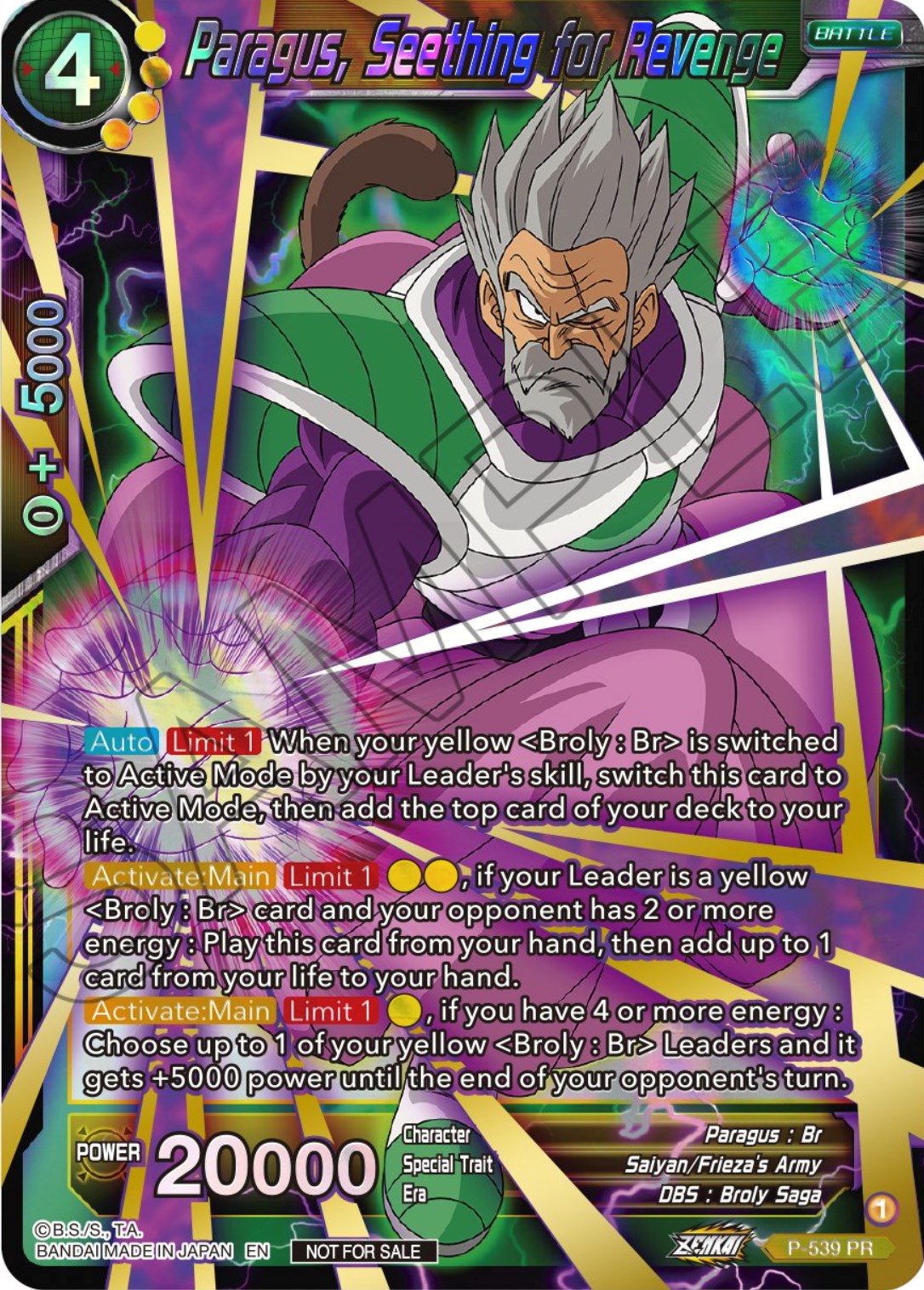 Paragus, Seething for Revenge (Championship Selection Pack 2023 Vol.2) (Gold-Stamped Shatterfoil) (P-539) [Tournament Promotion Cards] | Sanctuary Gaming