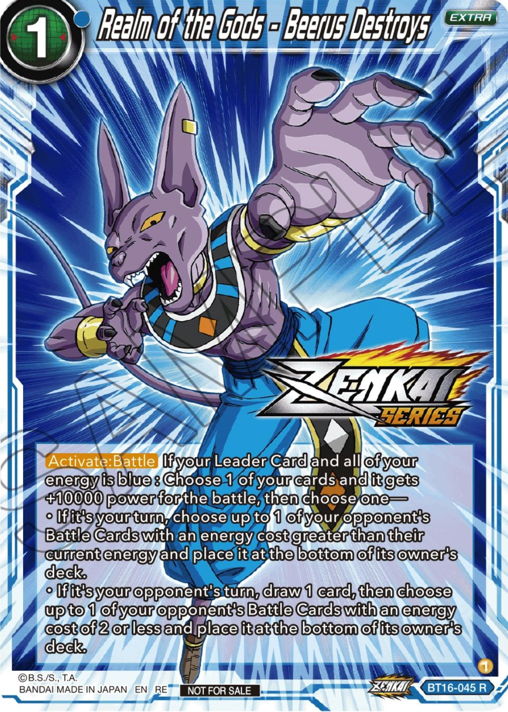 Realm of the Gods - Beerus Destroys (Event Pack 12) (BT16-045) [Tournament Promotion Cards] | Sanctuary Gaming