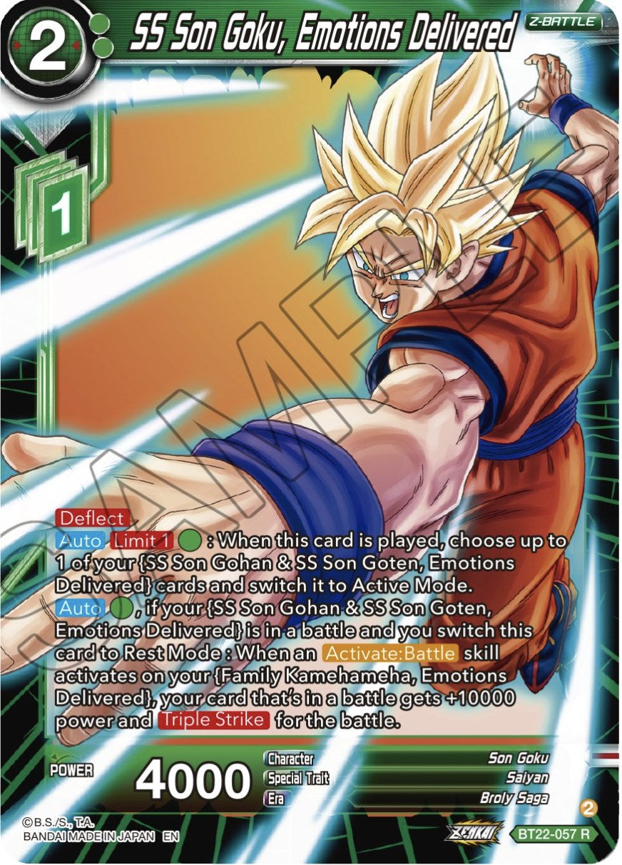 SS Son Goku, Emotions Delivered (BT22-057) [Critical Blow] | Sanctuary Gaming