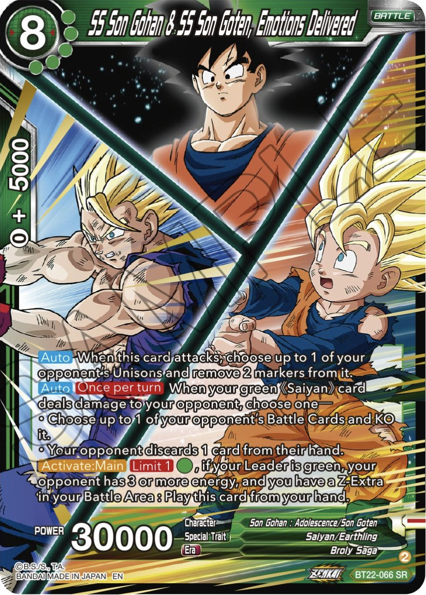 SS Son Gohan & SS Son Goten, Emotions Delivered (BT22-066) [Critical Blow] | Sanctuary Gaming