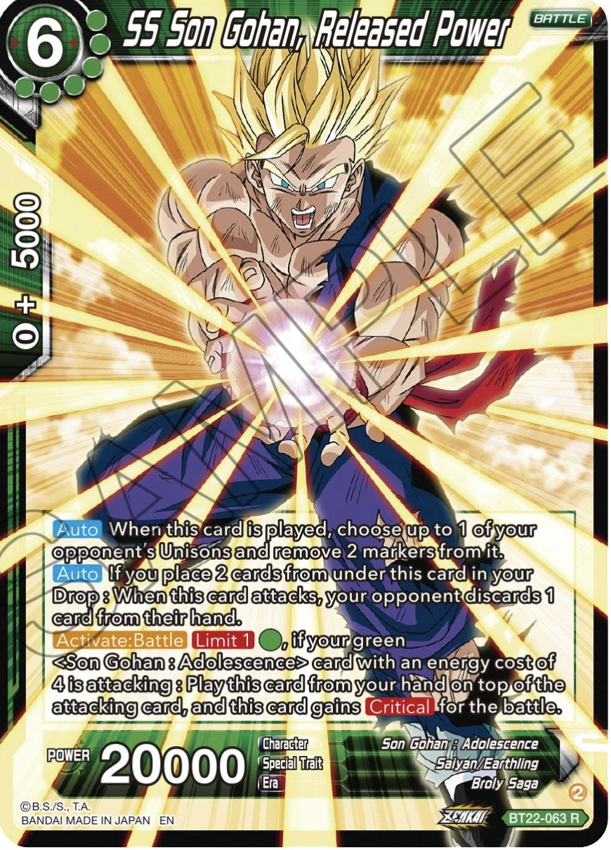 SS Son Gohan, Released Power (BT22-063) [Critical Blow] | Sanctuary Gaming
