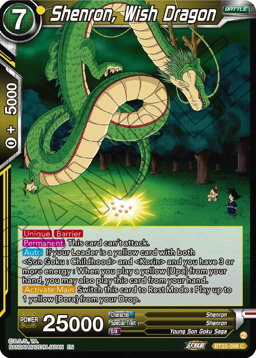 Shenron, Wish Dragon (BT22-098) [Critical Blow] | Sanctuary Gaming