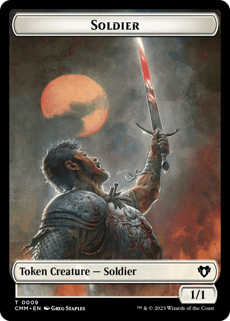 Soldier // Dragon (0020) Double-Sided Token [Commander Masters Tokens] | Sanctuary Gaming