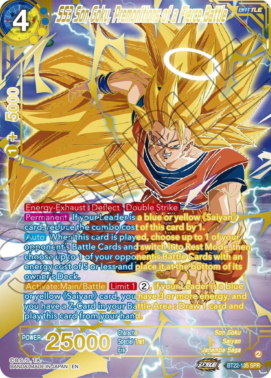 SS3 Son Goku, Premonitions of a Fierce Battle (SPR) (BT22-135) [Critical Blow] | Sanctuary Gaming
