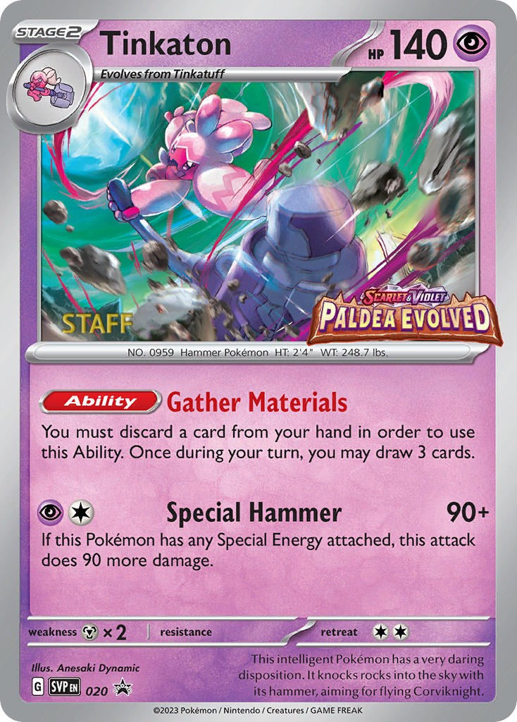 Tinkaton (020) (Staff Promo) [Scarlet & Violet: Black Star Promos] | Sanctuary Gaming