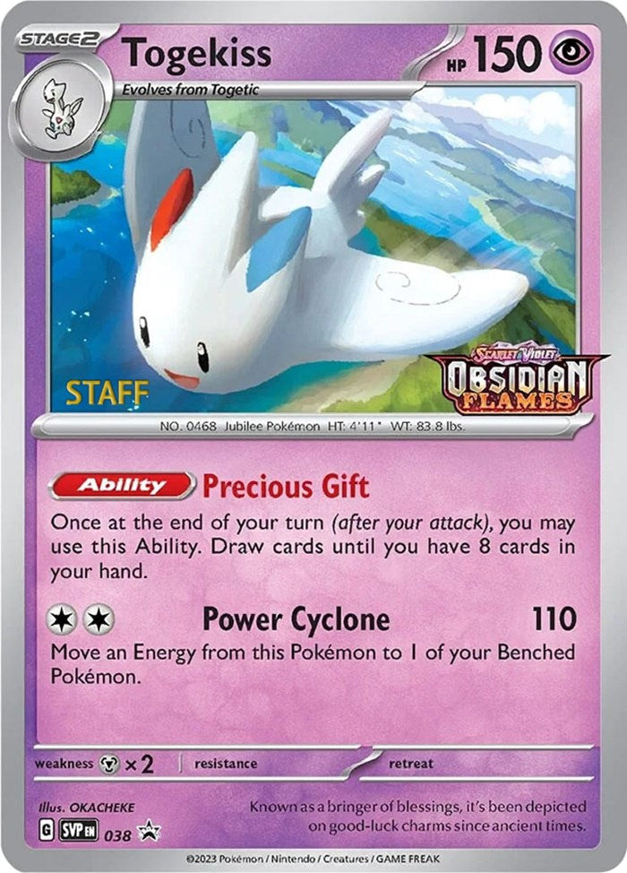 Togekiss (038) (Stamped) (Staff) [Scarlet & Violet: Black Star Promos] | Sanctuary Gaming