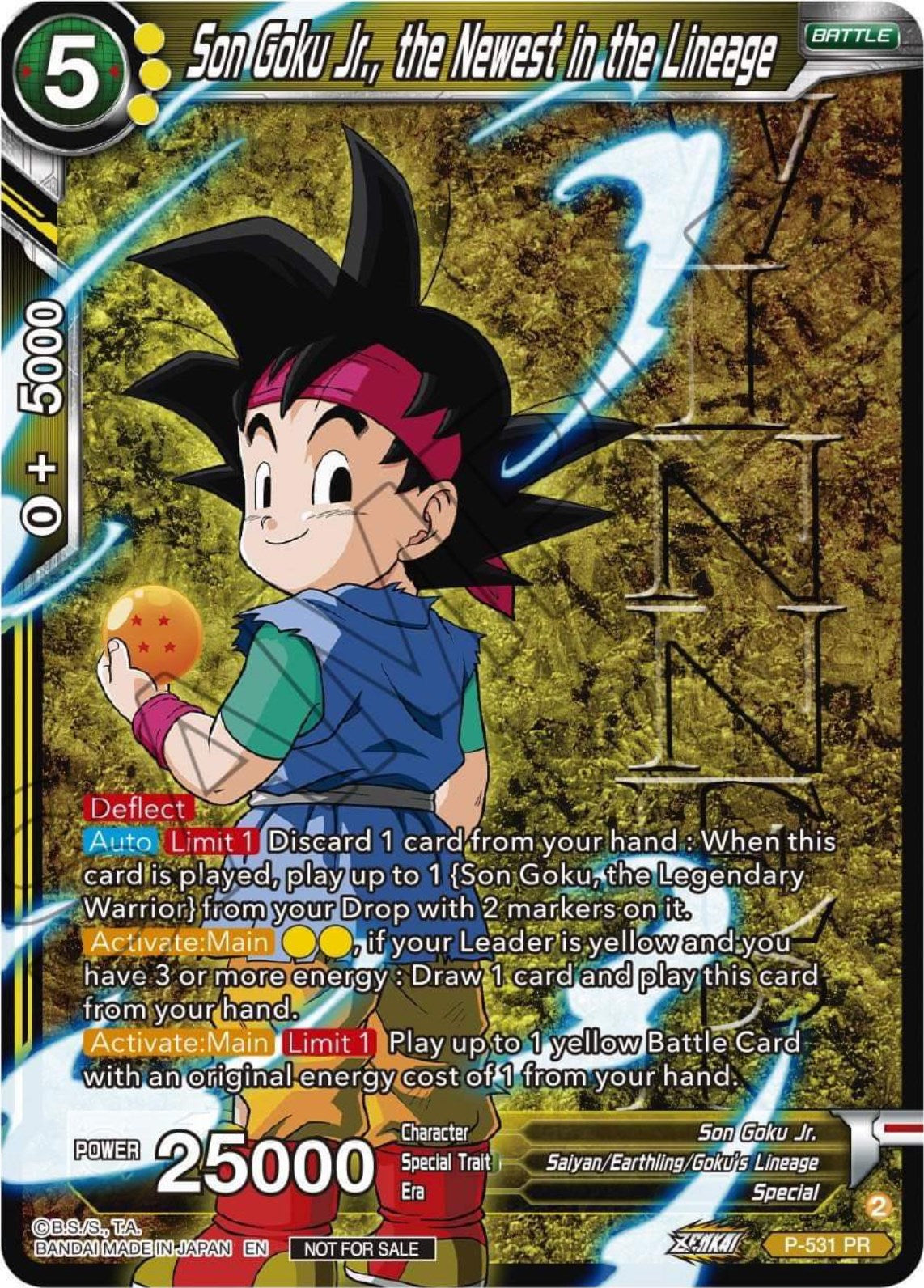 Son Goku Jr., the Newest in the Lineage (Winner-Stamped) (Zenkai Series Tournament Pack Vol.5) (P-531) [Tournament Promotion Cards] | Sanctuary Gaming