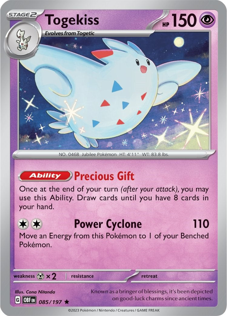 Togekiss (085/197) (Theme Deck Exclusive) [Scarlet & Violet: Obsidian Flames] | Sanctuary Gaming