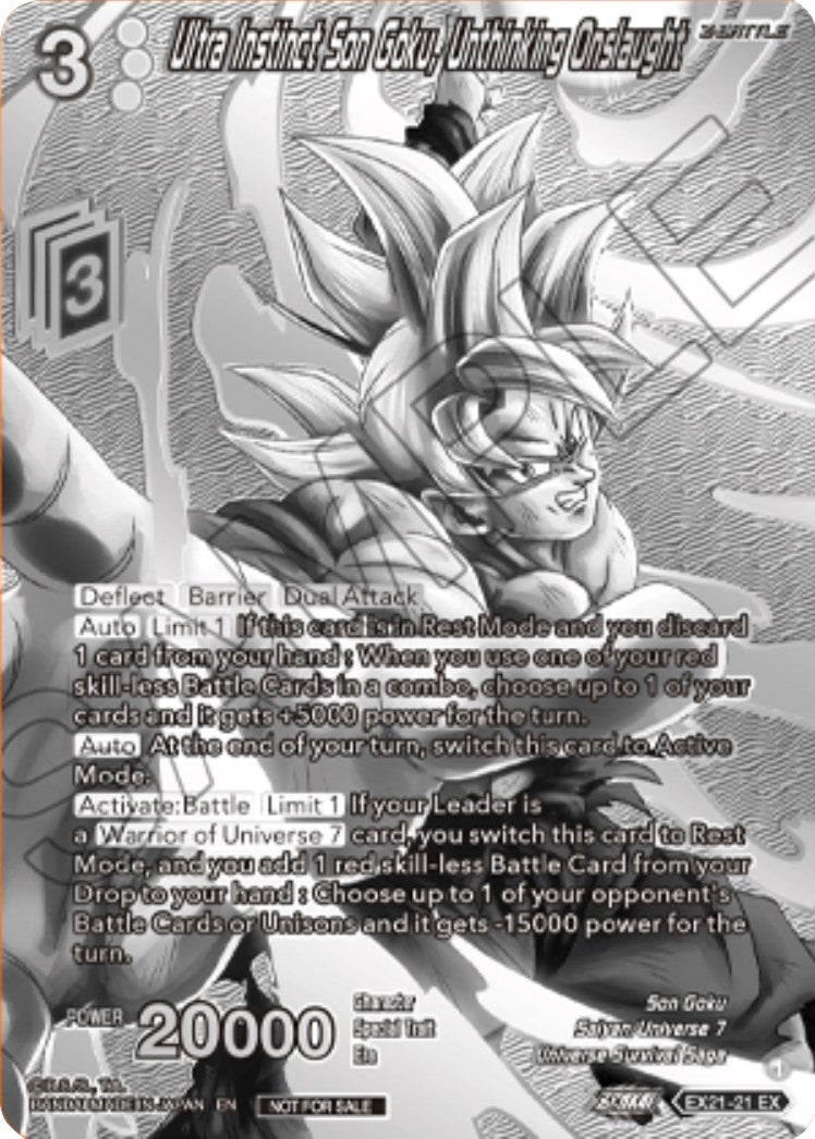 Ultra Instinct Son Goku, Unthinking Onslaught (2023 Offline Regionals Silver Print) (EX21-21) [Promotion Cards] | Sanctuary Gaming