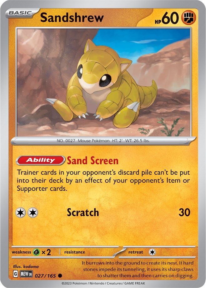 Sandshrew (027/165) [Scarlet & Violet: 151] | Sanctuary Gaming