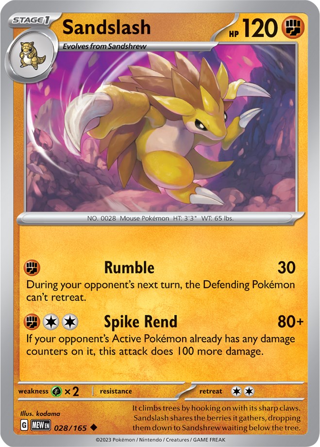 Sandslash (028/165) [Scarlet & Violet: 151] | Sanctuary Gaming