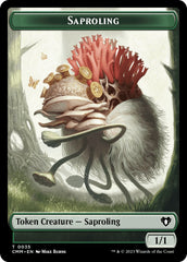 Saproling // Stoneforged Blade Double-Sided Token [Commander Masters Tokens] | Sanctuary Gaming